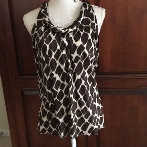 Banana Republic Animal Print Silk Top